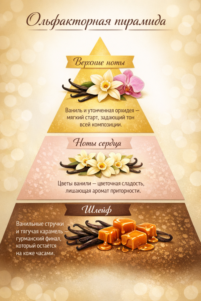 Ольфакторная пирамида Духов Ваниль Вест-Индия